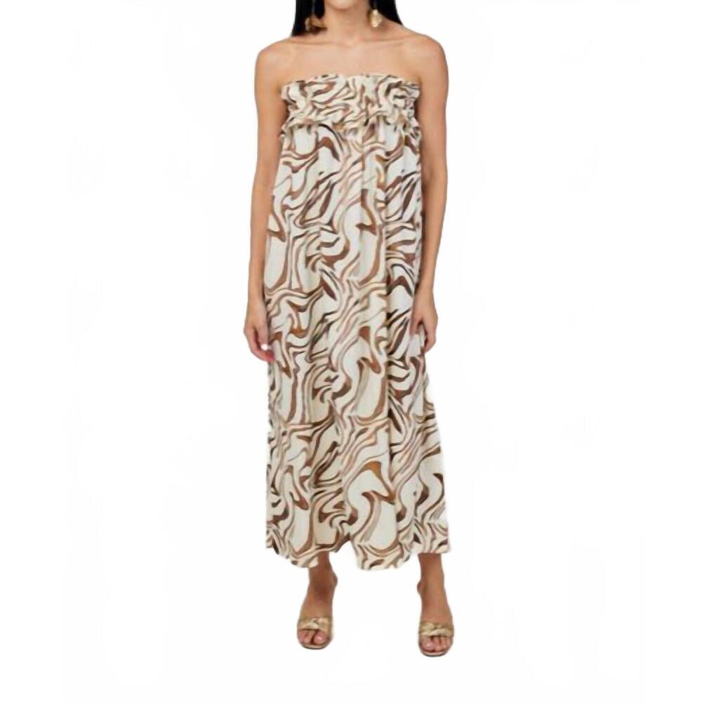 NEW OLLARI lola maxi dress in swirl